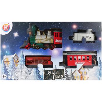 Іграшкова залізниця One Two Fun Classic Train, на батарейках, 71.1х40.9х13 см (3665257307233) - купити, ціни на Auchan - фото 3