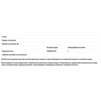 Source Naturals Serrapeptase 60 capsules - buy, prices for Biotus - photo 3