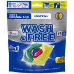 Wash&Free Universal Washing Capsules 17pcs