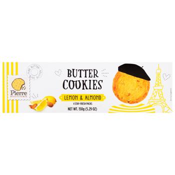 Печенье Pierre Biscuiterie сливочное с лимоном и миндалем 125г - купить, цены на - фото 2