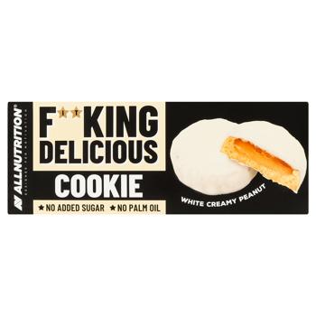 Печиво AllNutrition Fitking Delicious біле вершкове арахісове без цукру 128г - купити, ціни на КОСМОС - фото 1