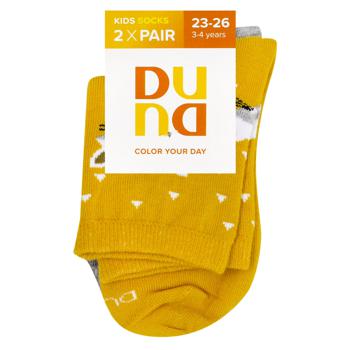 Набір шкарпеток Duna дитячих р.16-18 медовий 2 пари - купити, ціни на Ідеал - фото 1