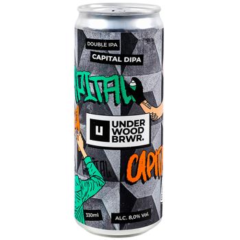 Underwood Brewery Double IPA Capital Dipa Light Beer 5% 0.33l