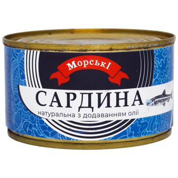 Morski Natural Sardines with Oil 230g - buy, prices for EKO Market - photo 1