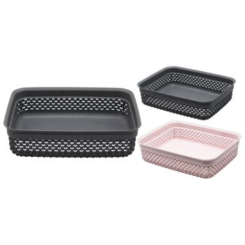 Ucsan Plastik Drop Rectangular Basket 2.2l in assortment