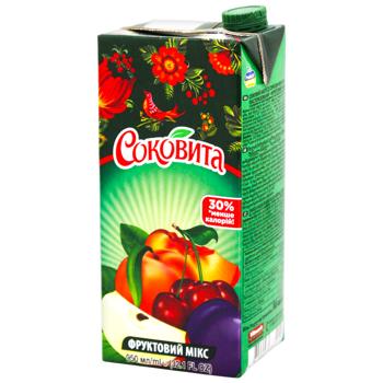 Напій соковмісний Соковита мультивітамінний з м'якоттю 0,95л - купити, ціни на Чудо Маркет - фото 1