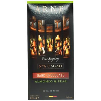 Arne Dark Chocolate with Almonds and Pear 100g - buy, prices for Supermarket "Kharkiv" - photo 1