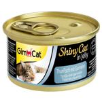 Корм GimCat Shiny Cat для котов всех пород с тунцом и креветками 70г