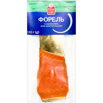Fine Life Lightly Salted Trout Piece Fillet on Skin 130g - buy, prices for METRO - photo 1