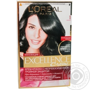Color L'oreal Excellence black for hair - buy, prices for MegaMarket - photo 1