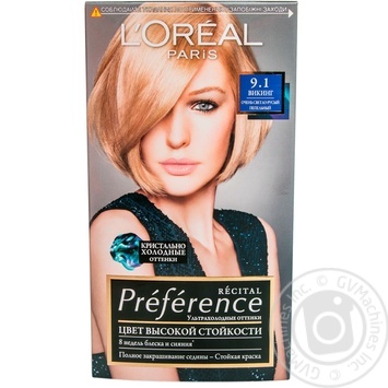 L'oreal Recital Preference №9.1 Hair Dye - buy, prices for MegaMarket - photo 1