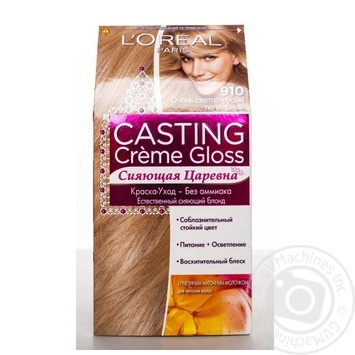 Краска-уход для волос L'Oreal Casting Creme Gloss 910 Очень светло-русый пепельный без аммиака купить, цены на МегаМаркет - фото 1