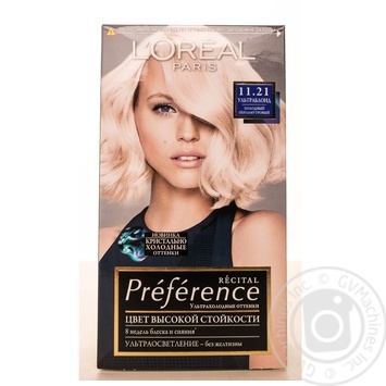 Краска для волос L’Oreal Recital Preference 11.21 Ультраблонд холодный перламутровый купить, цены на МегаМаркет - фото 1