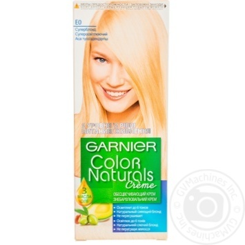 Знебарвлювальний крем для волосся Garnier Color Naturals з 3-ма оліями Е0 Суперблонд купити, ціни на МегаМаркет - фото 1