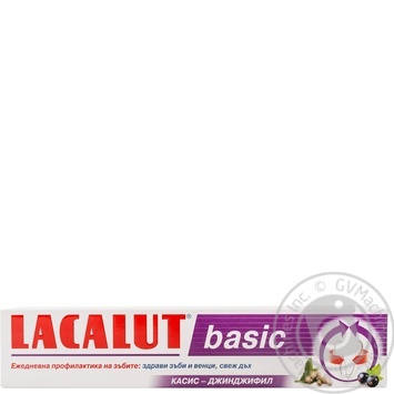 Зубная паста Lacalut basic черная смородина-имбирь 75мл купить, цены на МегаМаркет - фото 3