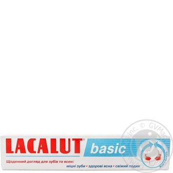 Зубна паста Lacalut basic 75мл купити, ціни на МегаМаркет - фото 1