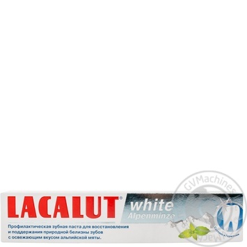 Зубная паста Lacalut White Альпийская мята 75мл купить, цены на МегаМаркет - фото 1