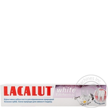 Зубная паста Lacalut White Эдельвейс 75мл купить, цены на МегаМаркет - фото 1