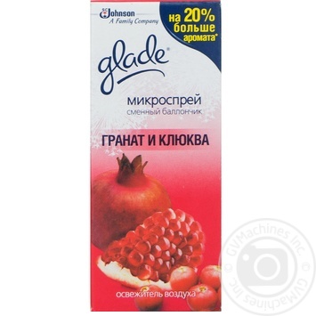 Glade Pomegranaye and Cranberry Microspray Antiperspirant Air Freshener Spair Balloon 10ml - buy, prices for - photo 1