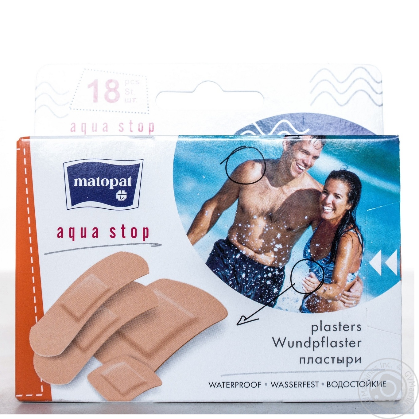 

Пластырь Matopat Aqua Stop 18шт