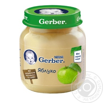 Пюре Gerber яблуко 130г купити, ціни на МегаМаркет - фото 1