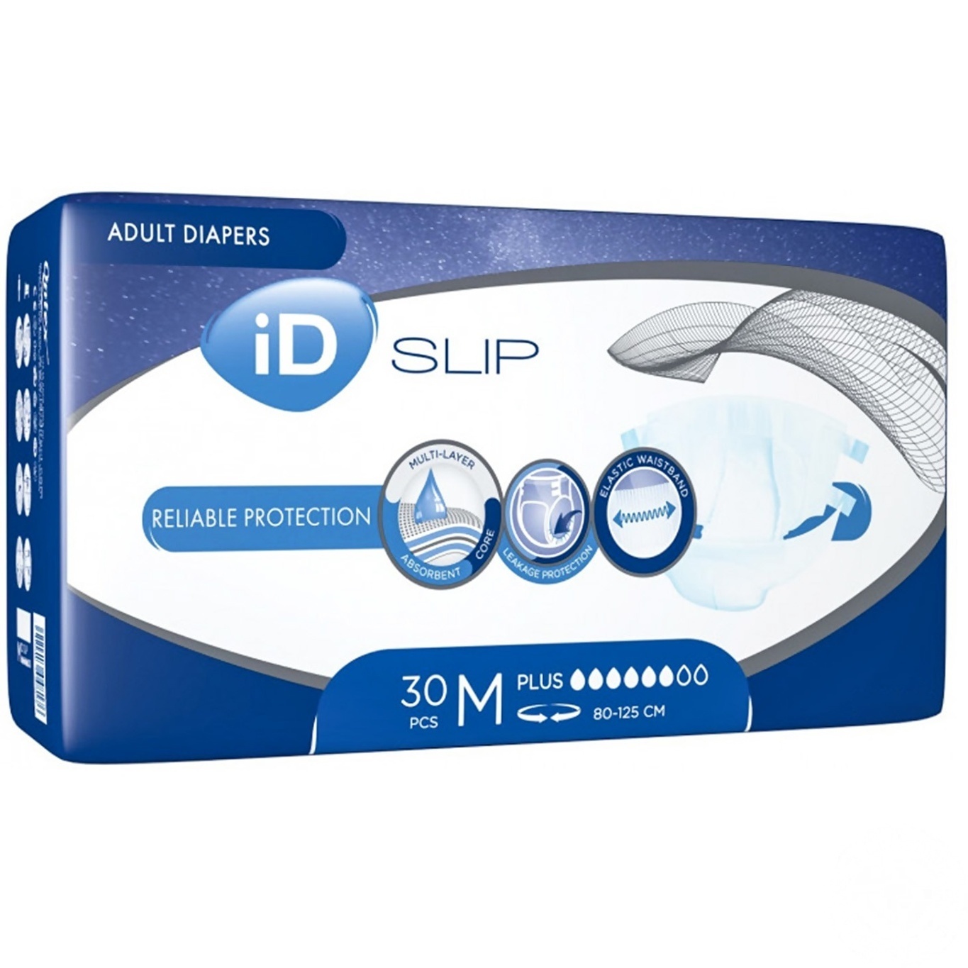 

Подгузники для взрослых iD Slip Plus М 30шт.