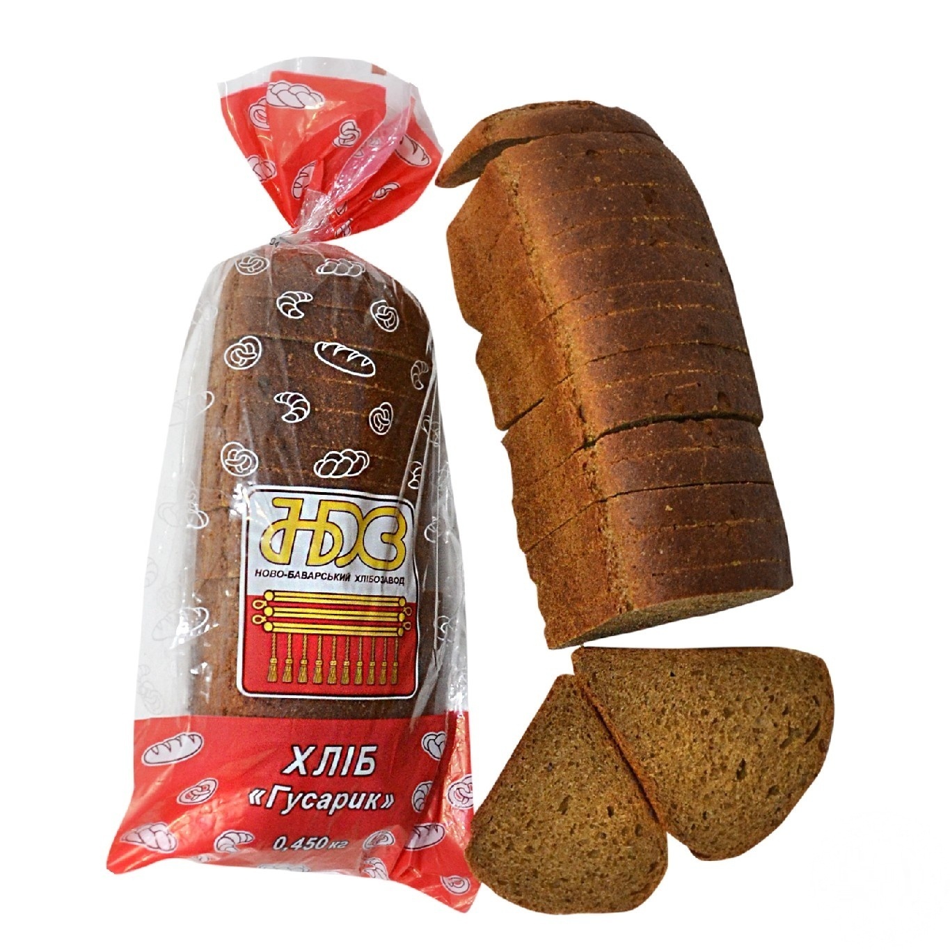 

Хлеб НБХЗ Гусарик ржано-пшеничный нарезанный 450г