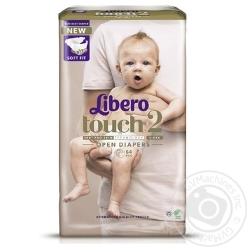 Підгузки Libero Touch 2 для дітей 3-6кг 64шт - купити, ціни на Auchan - фото 2