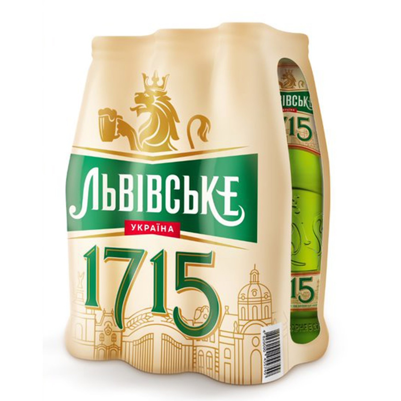 

Пиво Львовское 1715 светлое пастеризованное 6шт 4.7% 0,45л