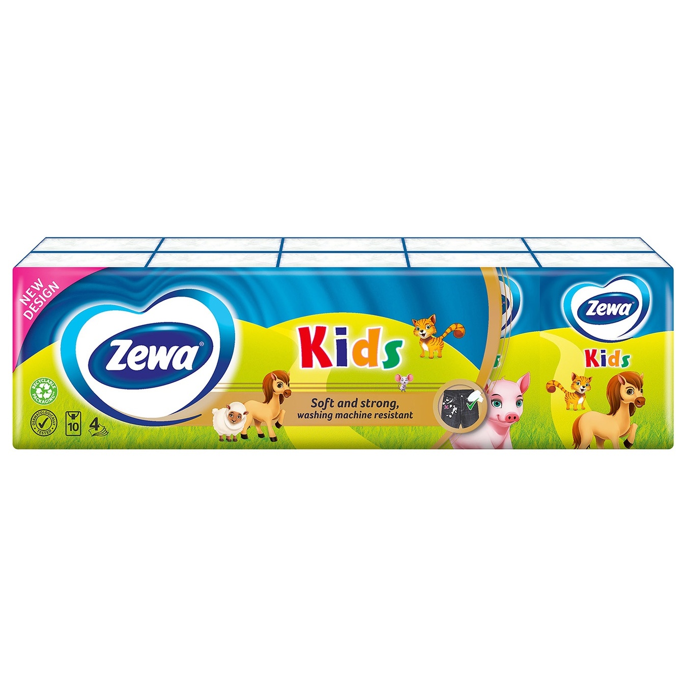 

Носовые платочки Zewa Kids бумажные 10шт