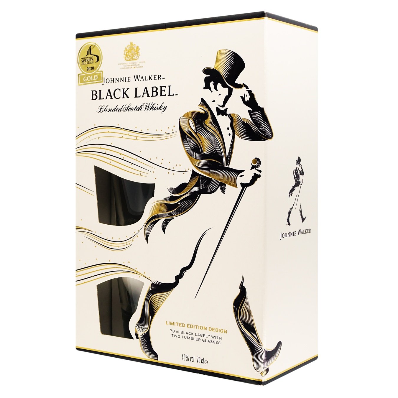 

Виски Johnnie Walker Black Label 12 лет 40% 0,7л + 2 стакана