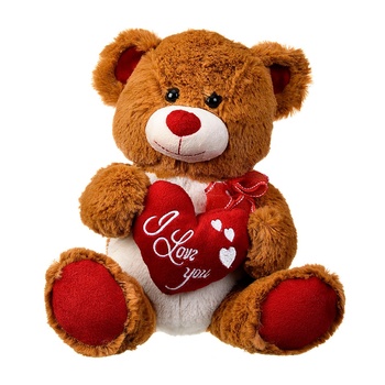 Teddy Bear with Heart Soft Toy 27cm - buy, prices for Auchan - photo 2