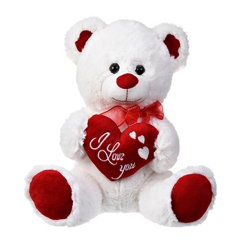 Teddy Bear with Heart Soft Toy 27cm - buy, prices for Auchan - photo 1