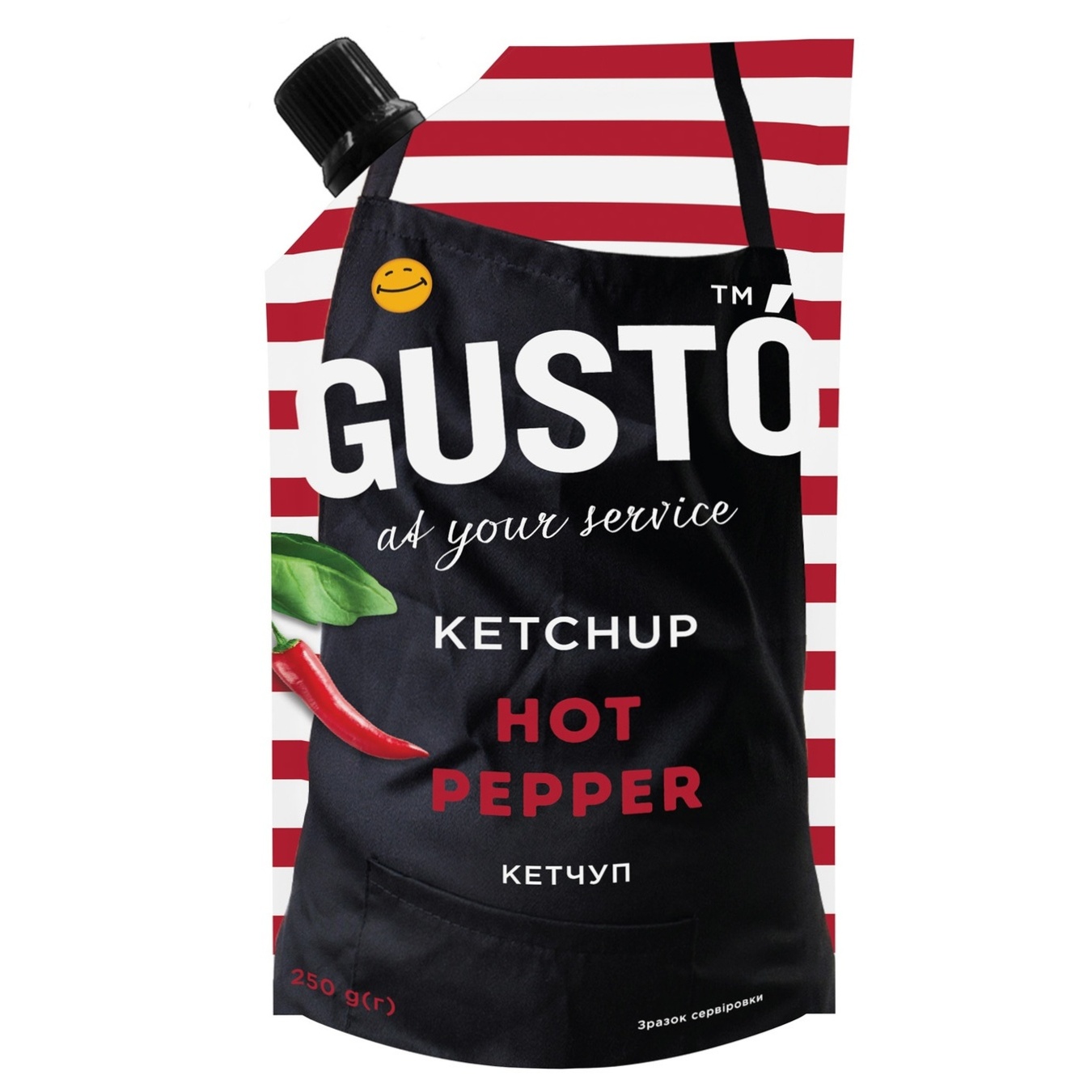 

Кетчуп Gusto Hot Pepper 250г
