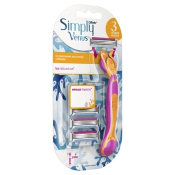Бритва Gillette Simply Venus3 з 3 змінними касетами - купити, ціни на - фото 2