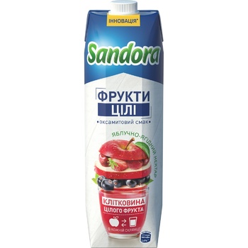 Нектар Sandora Цілі фрукти Яблучно-ягідний 0,95л - купити, ціни на METRO - фото 2