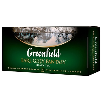 Greenfield Earl Gray Fantasy Black Tea in Bags 2g x 25pcs - buy, prices for METRO - photo 1