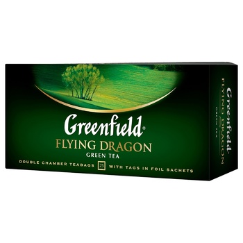 Greenfield Flying Dragon Green Tea 25pcs 2g - buy, prices for Auchan - photo 2