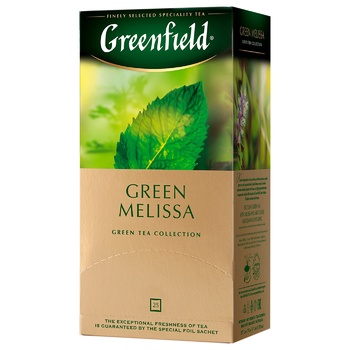 Чай зелений Greenfield Green Melissa 37,5г 25шт - купити, ціни на Auchan - фото 2