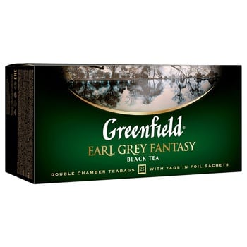 Чай чорний Greenfield Earl Grey Fantasy в пакетиках 2г х 25шт - купити, ціни на Чудо Маркет - фото 2