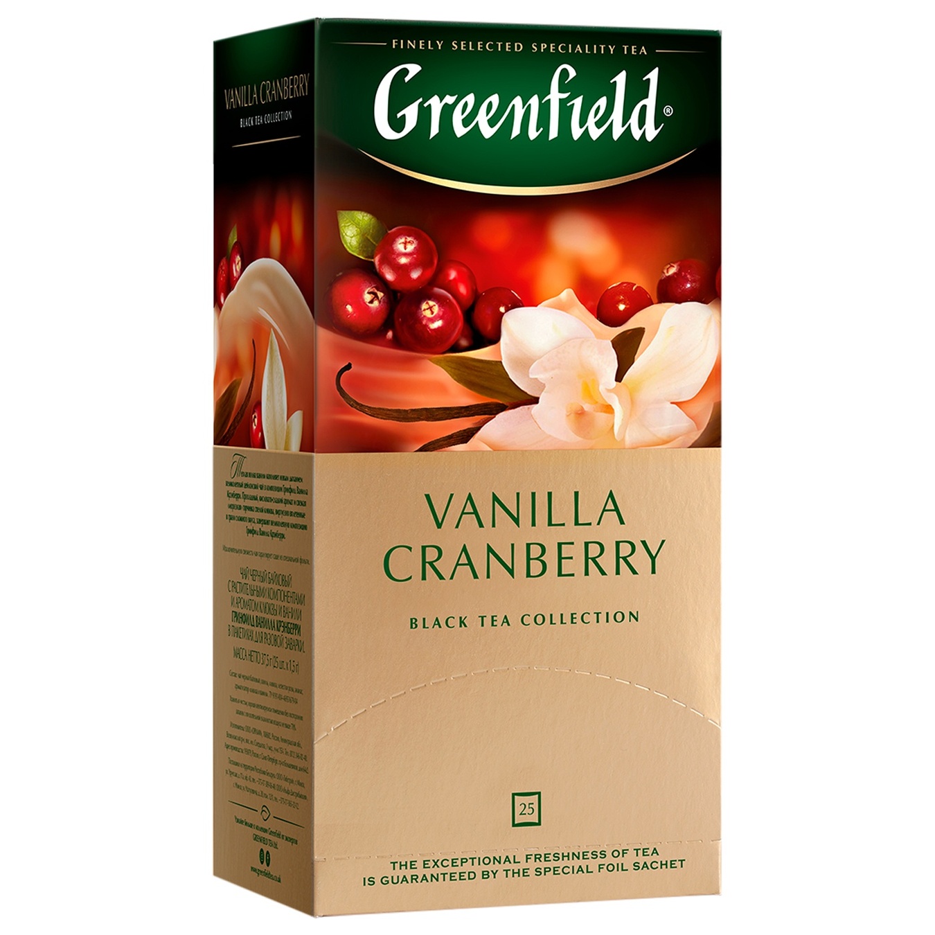 

Чай Greenfield Vanilla Cranberry черный 1,5г х 25шт
