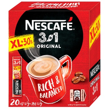 Кофе Nescafe Original 3в1 растворимый 17г - купить, цены на - фото 2