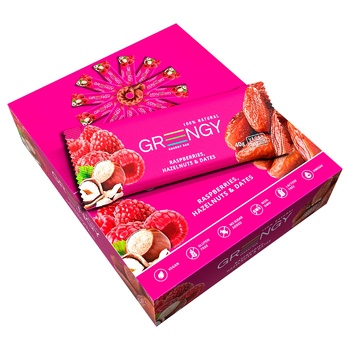 Greengy Dates Raspberries and Hazelnuts Bar 40g - buy, prices for NOVUS - photo 5