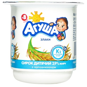 Agusha Cottage Cheese Cereals for 8+ months babies 3.9% 100g - buy, prices for NOVUS - photo 2