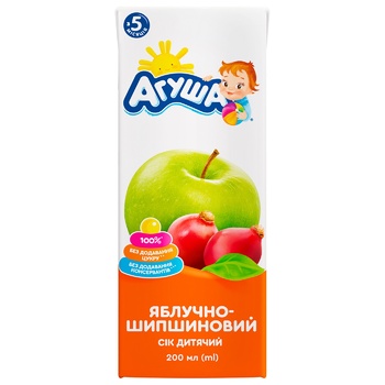 Agusha For Babies From 5 Months Apples and Dog-Rose Juice 200ml - buy, prices for METRO - photo 2