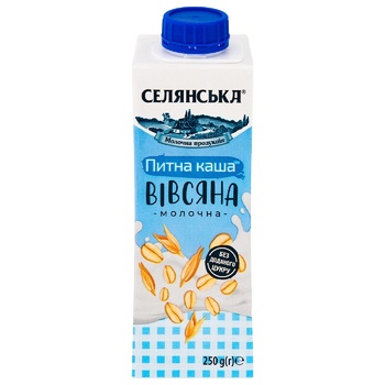 Каша молочна Селянська вівсяна ультрапастеризована питна 2,5% 250г - купити, ціни на Auchan - фото 2