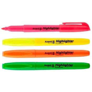 Маркер Axent Highlighter 2-4мм 4 цвета - купить, цены на За Раз - фото 2