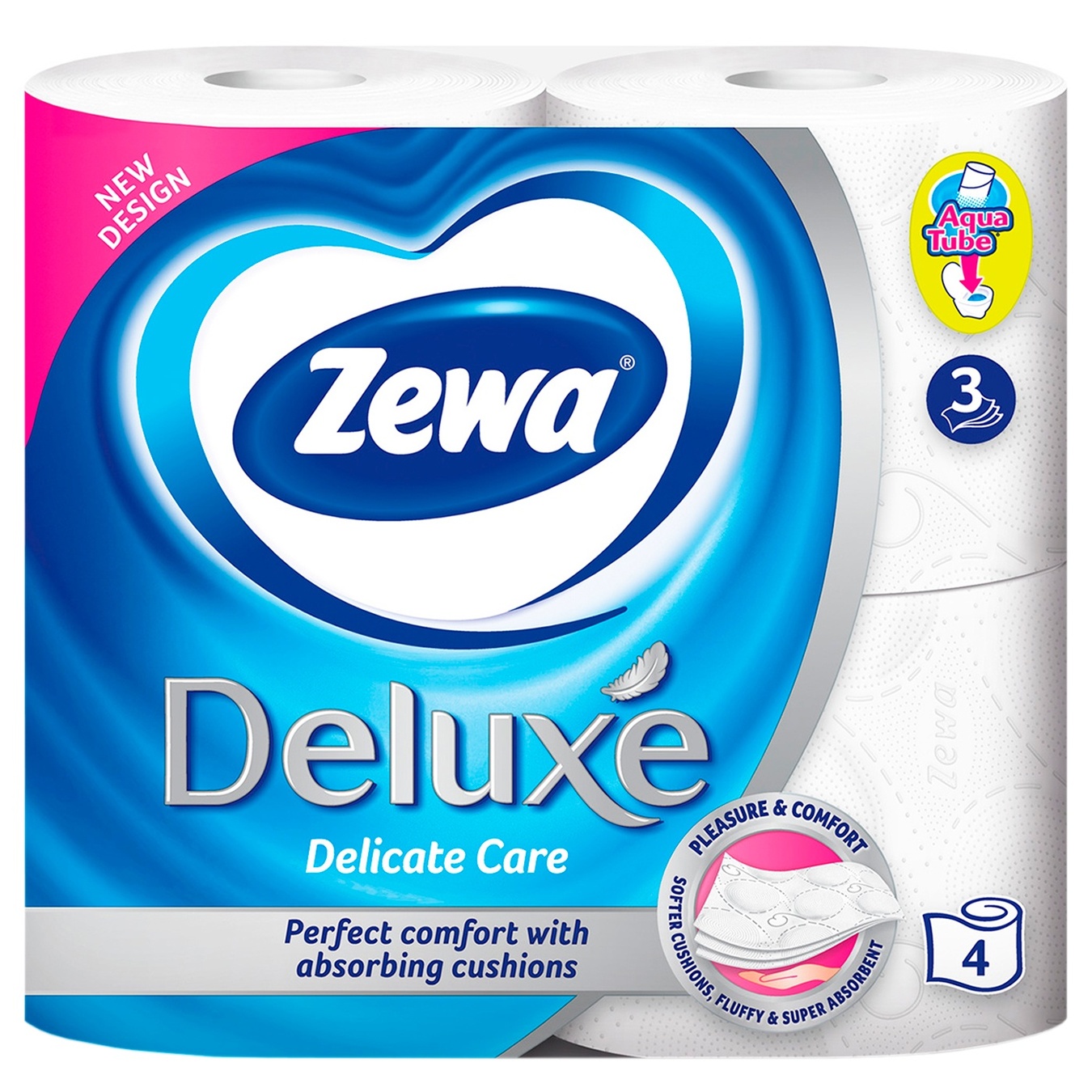 

Туалетная бумага Zewa Deluxe Delicate Care белая 3-х слойная 4шт