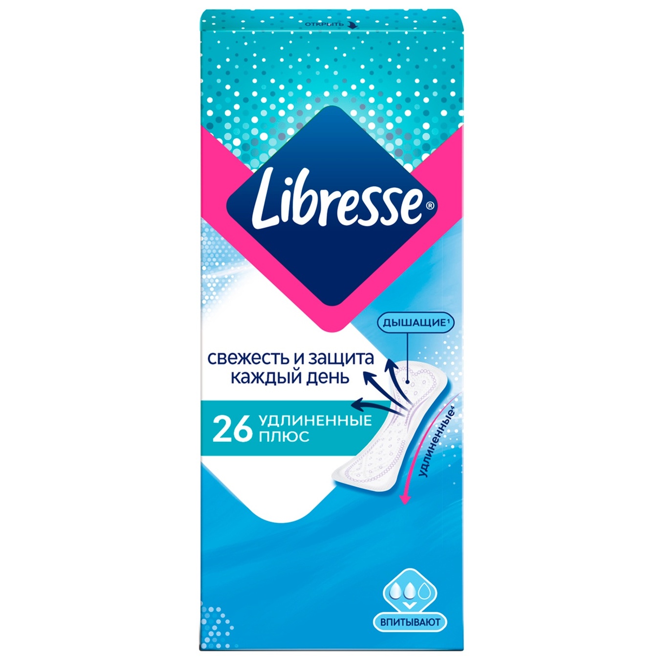 

Прокладки ежедневные Libresse Dailyfresh удлиненные плюс 26шт