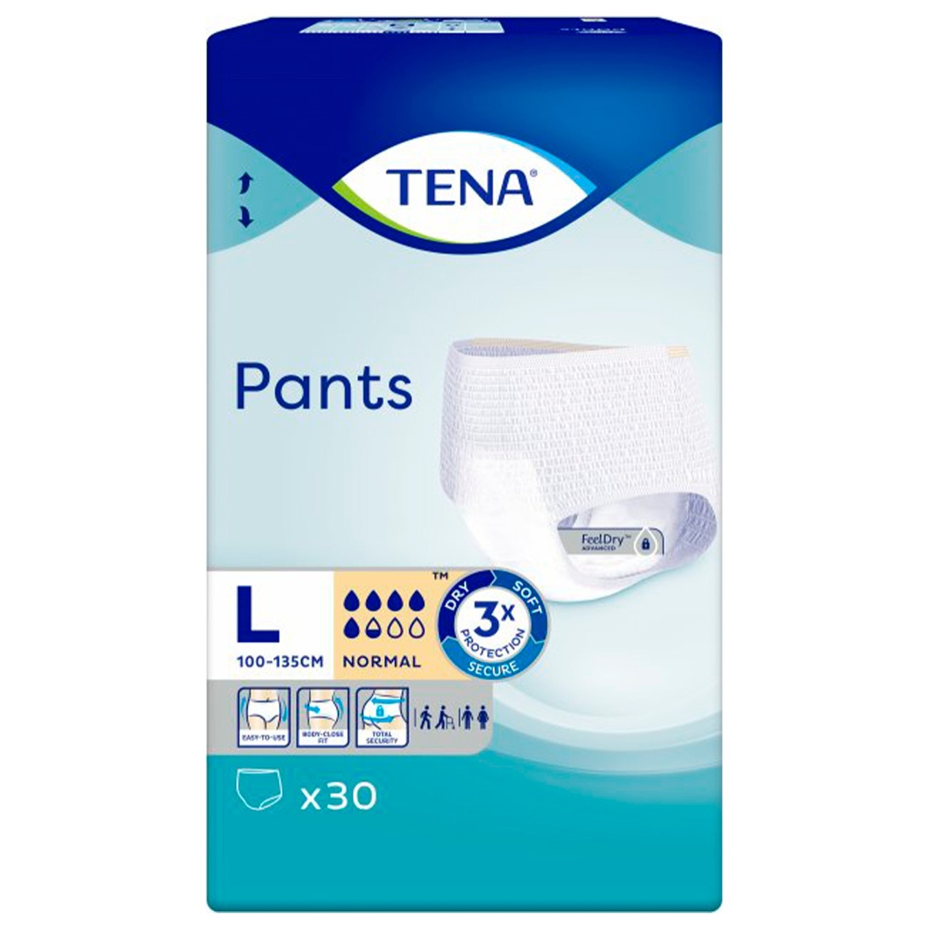 

Подгузники-трусики Tena Pants одноразовые размер L 30шт